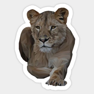 Geometrical Lioness Sticker